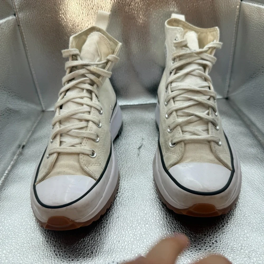 Size 8.5M/10W Converse‎ Run Star Hike Beige Unisex High Top Sneakers 166799C